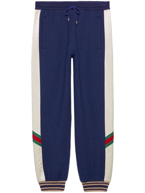 fake striped joggers gucci|gucci sweatpants for men.